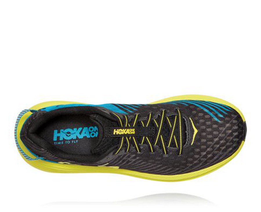 Zapatillas Running Hoka One One Hombre - Rincon - Negras/Verde - ODP591802